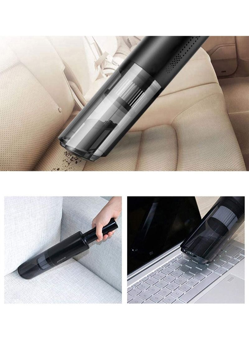 AGD Handheld Mini Vacuum Cleaner Car Cleaning Charging With Cigarette Lighter 120W Black - Image 4