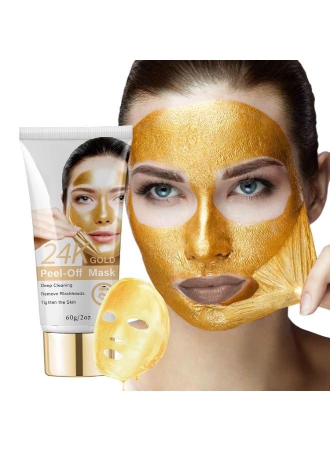 MOOYAM 24K Gold Peel Off Mask Blackhead and Acne Remover Mask Deep Cleansing Mask, Peel-Off Mask  - Image 2