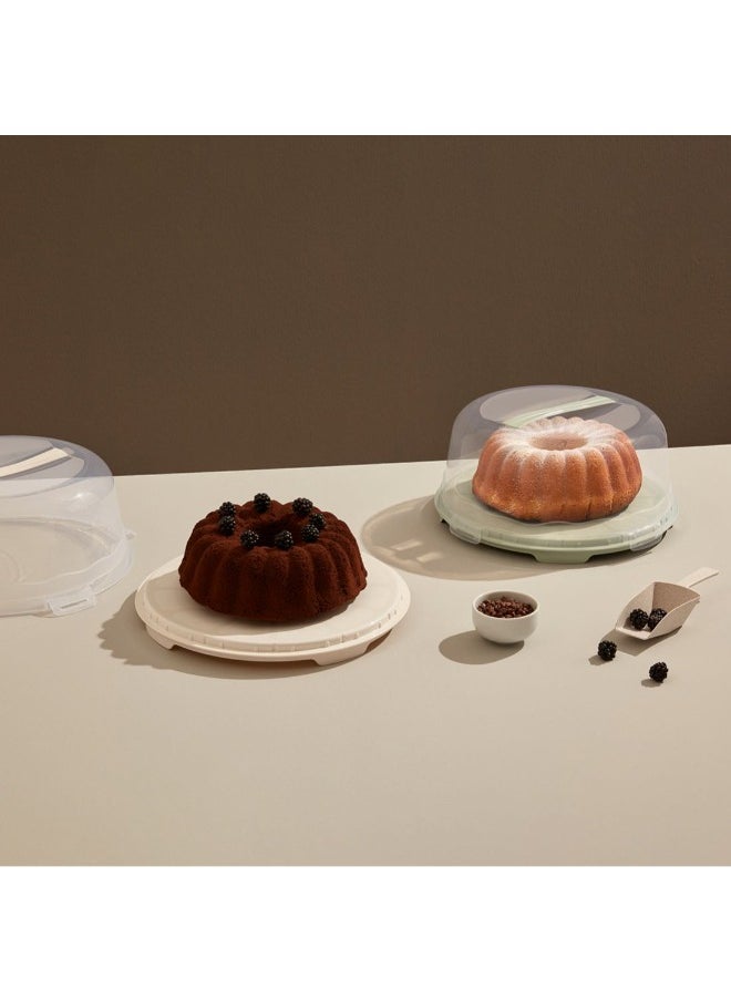 Dunia White Plastic Cake Carrier - Clear Round with Soft Handle - Lockable Lid Cover - BPA-Free - 5 Liter - pzsku/Z0B9F16A6271F99198685Z/45/_/1704680874/353d994e-8ed4-43cf-8d09-0440130fa236