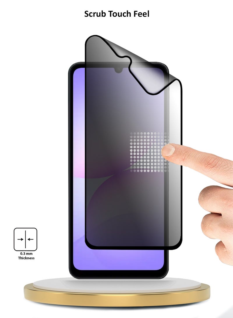 دبليو تيك حماية شاشة مرنة كاملة التغطية بحماية خصوصية نانو سيراميك متميزة 2025 من سامسونج جالاكسي A07 4G (MSCNMP) - شفاف/أسود - Image 4