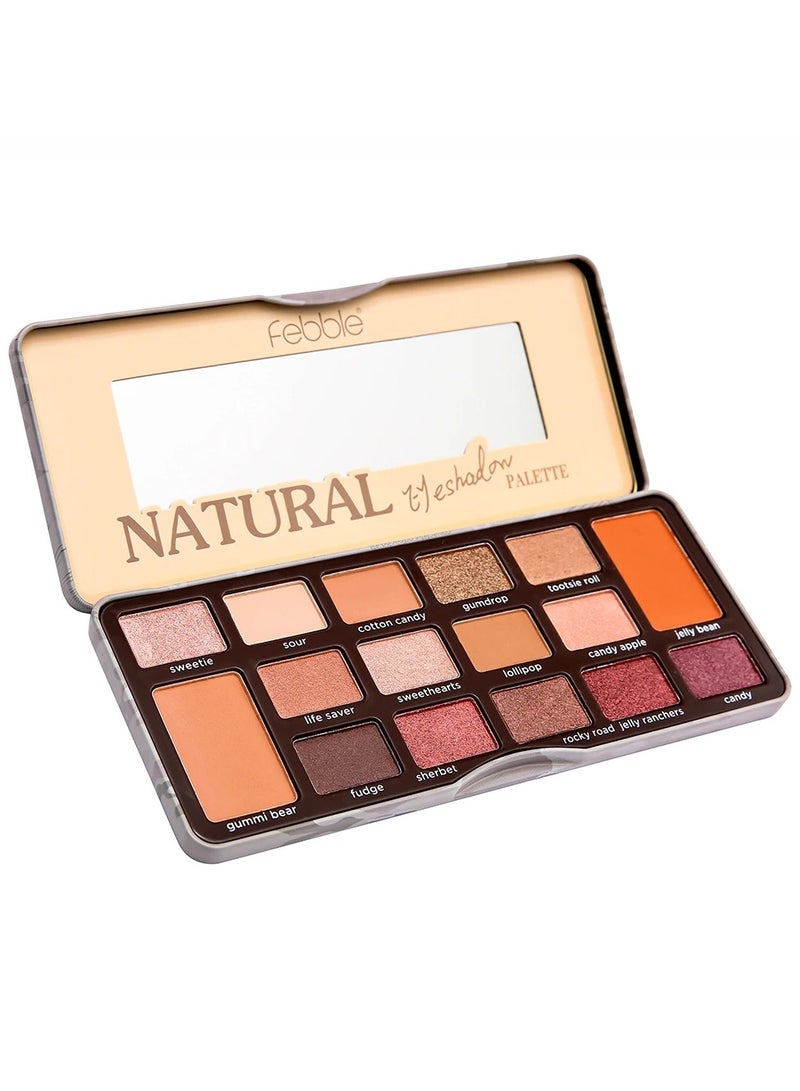 febble natural eyeshadow palette 16 color - Image 1