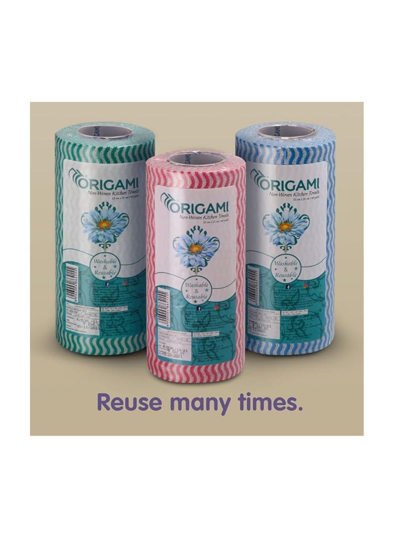 Origami Origami So..Soft Non-Woven Kitchen Towels - 80 Pulls (Pack of 2)  - Image 2