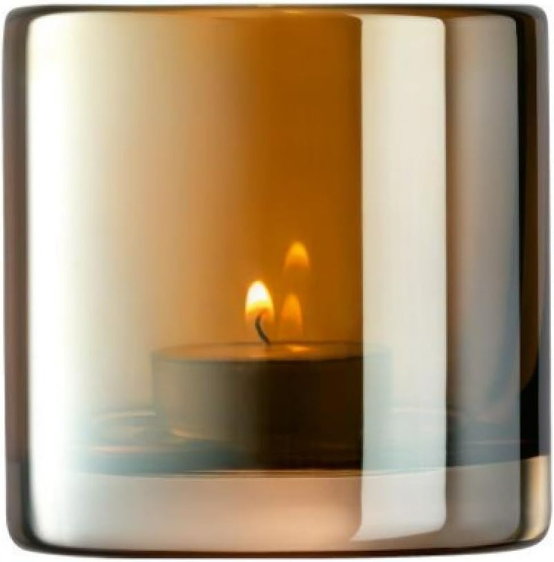 LSA Epoque Glass candle light Holder H8.5cm Teal-Blue color Finish Elegant Candle Holder for Home Decor - Image 2