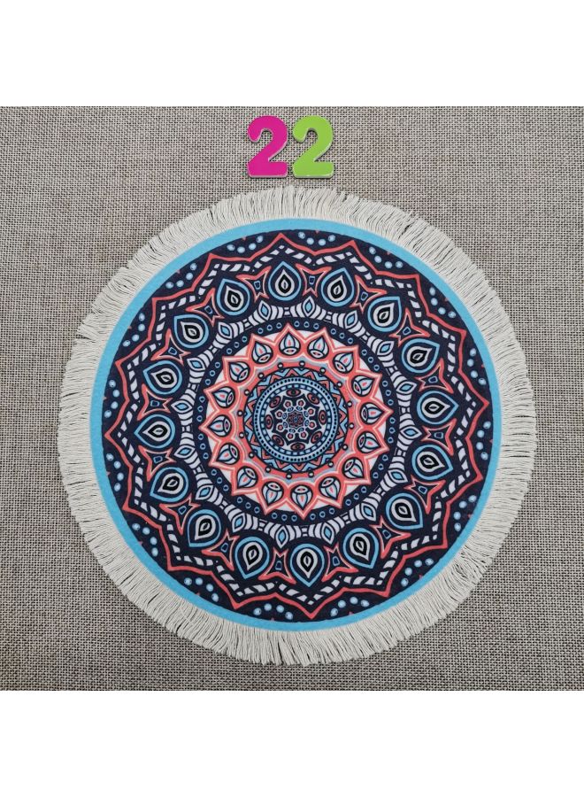 Direct Supply Innovative Carpet Dining Mat Persian Style Coaster, Flower Plate, Fruit Plate Mat Tea Pot Mat Decorative Mat-Specifications:22  - Image 1