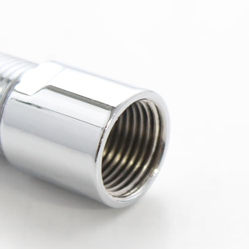 KINIK CP Brass Extension Nipple 2 Inch | 1/2 Inch Thread Chrome Finish Pipe Fitting for Plumbing | Pack of 2 - Image 4