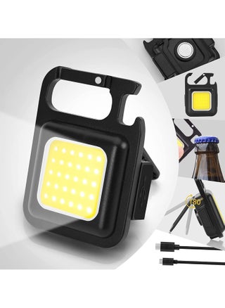 COB Pocket Mini LED Flashlight - 4 Light Modes Rechargeable Mini Keychain Flashlight with Magnet Base and Folding Bracket Bottle Opener for Camping Fishing Walking (4 Pack) - pzsku/Z0B9F55BB4D154C080465Z/45/_/1737016796/feec26e9-e846-4be7-80a7-e5b57434783c