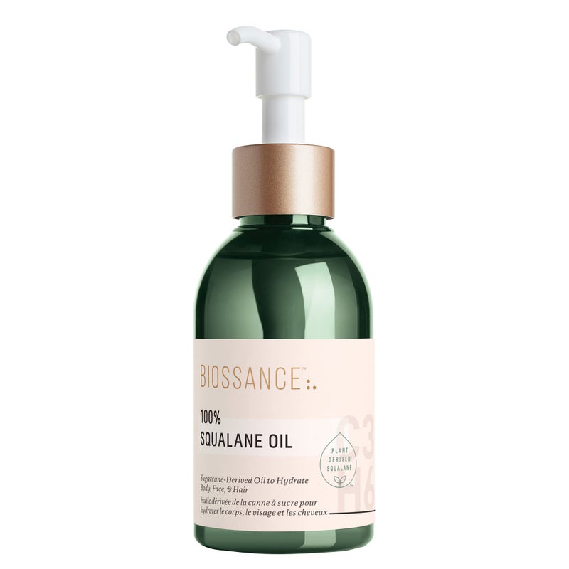 BIOSSANCE 100 Squalane Oil  Sustainable Vegan Face Oil  Body Oil  Hydrating FastAbsorbing Moisturizer  Ideal for Oily Skin Face Hair  Organic SugarcaneDerived Squalane 33 ounces