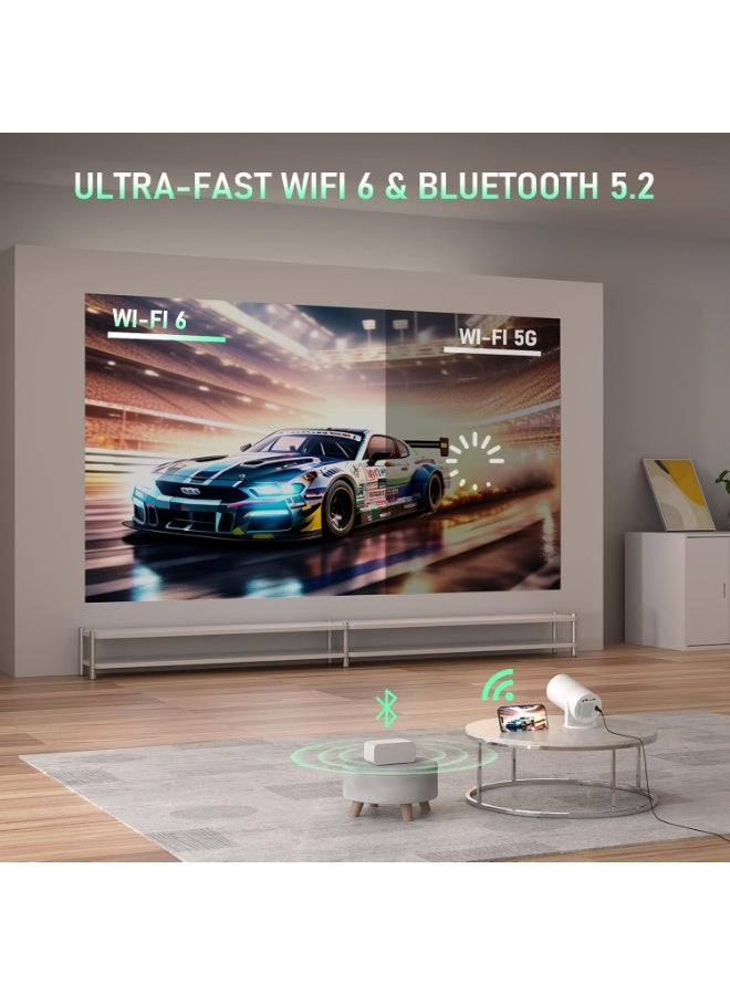 Full HD 1080P Smart Projector with WiFi, Bluetooth & Electric Focus – Official Netflix Support – 210° Rotatable Stand – Auto Keystone – Portable Design - Image 4