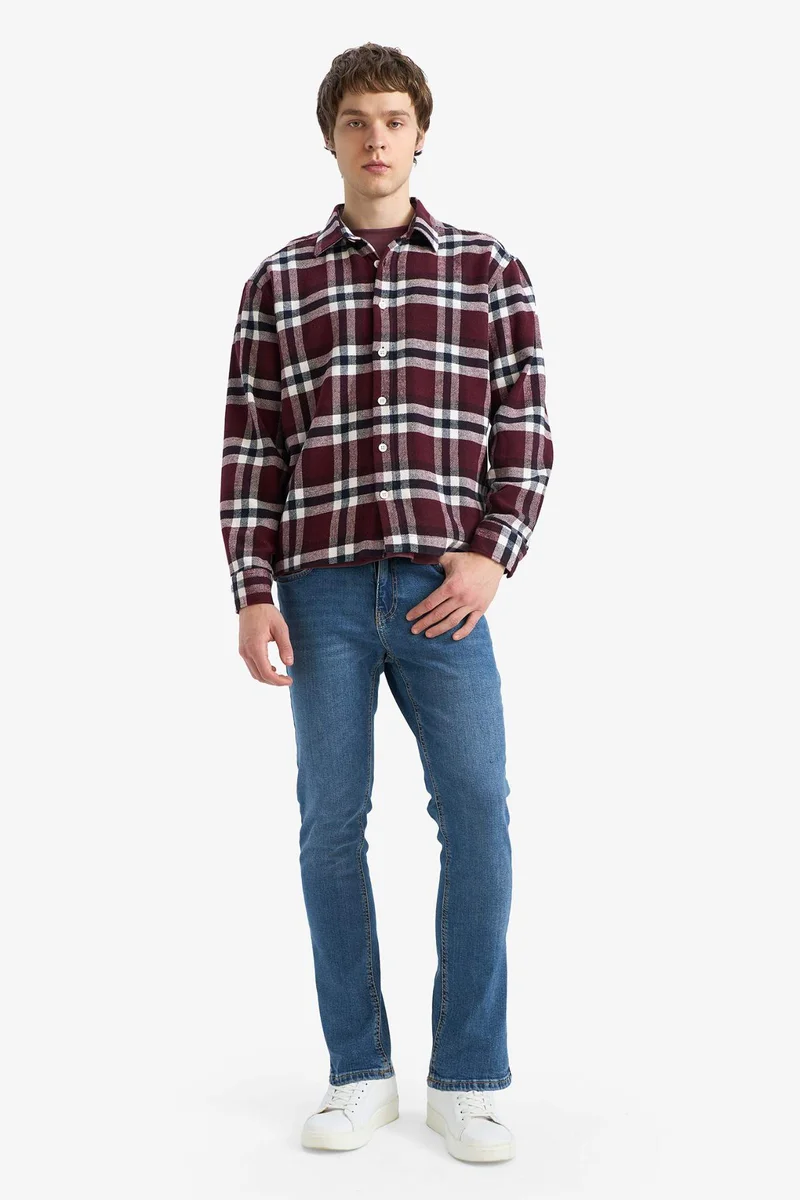 DeFacto Boxy Fit Flannel Shirt