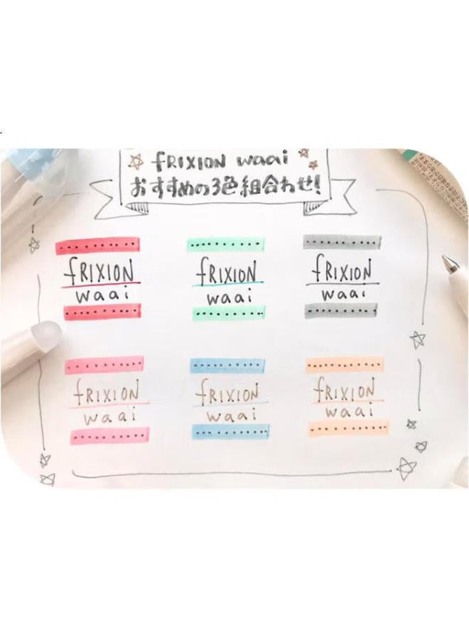 Pilot Momo Eraser Gel Pen 0.5Mm And Highlighter Waai Series Mini Gray P-5391 (2 Gel Pens B/Mngy + 1 Highlighter Ngy) - Image 3