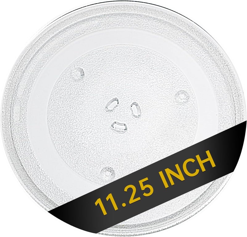 Rotaglass 11.25" Microwave Glass Turntable Plate, 11.25" / 28.6 cm Microwave Tray Replacement Glass Plate, Glass Tray Replacement for LG, GE, Magic Chef, Hotpoint, Panasonic, Kenmore, etc - Image 1