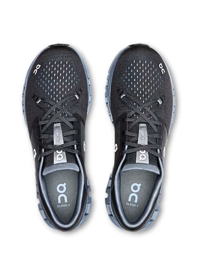 On Cloud X 4 Men’s & Women’s Performance Sneakers – Black Chambray - Image 5
