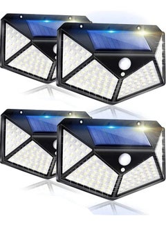 TYCOM Solar Lights Outdoor Powered 270 Wide-Angle Motion Sensor Lights Security Wall Light 100 LED IP65 Wireless Waterproof Outdoor Lights for Garden Patio Yard Deck Garage Pool (4 Pack)  - Image 1
