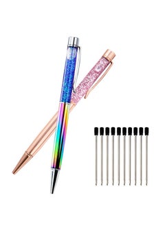 2 Pieces Bling Dynamic Crystal Liquid Metal Ballpoint Pens Floating Glitter Pens With 10 Pieces Replacement Black Refills For Office Christmas Wedding Birthday - pzsku/Z0B9F7BD09694E6E73689Z/45/_/1731927269/61d567c4-708c-4a0d-9d7b-60646d58e7aa