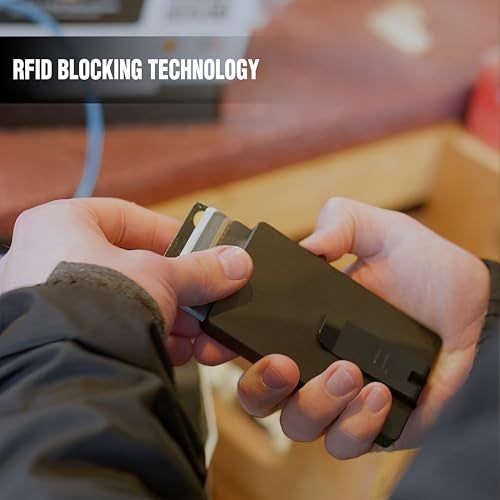 Faraday Defense Faraday Wallet - RFID Blocking | Aluminum Credit Card Holder | Slim Minimalist Wallet | Locking Button Release | MagSafe Compatible | Money Clip - Image 3