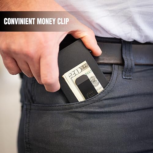 Faraday Defense Faraday Wallet - RFID Blocking | Aluminum Credit Card Holder | Slim Minimalist Wallet | Locking Button Release | MagSafe Compatible | Money Clip - Image 4