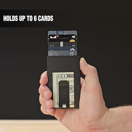 Faraday Defense Faraday Wallet - RFID Blocking | Aluminum Credit Card Holder | Slim Minimalist Wallet | Locking Button Release | MagSafe Compatible | Money Clip - Image 2