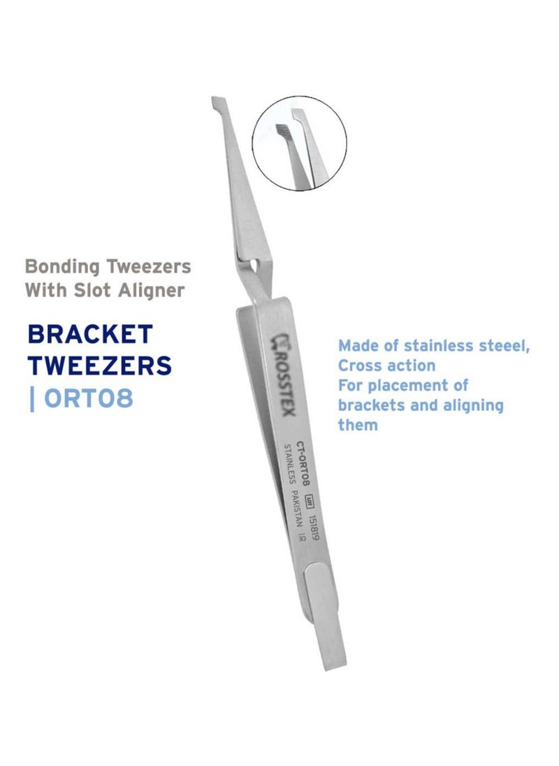 Crosstex Dental Instruments Orthodontic Bracket Tweezer With Slot Aligner 