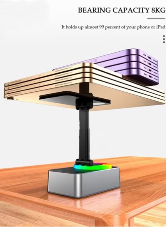 360° Foldable Rotation Cell Phone Stand with Wireless Bluetooth Speaker & Power Bank – 3-in-1 HD Surround Sound Phone & Tablet Holder (Gifts for Men & Women) - Image 2
