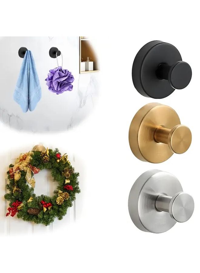 Stainless Steel No Drill Suction Cup Hooks Heavy Duty Metal Wall Mounted For Bathroom - Image 3