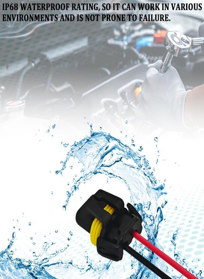 HHZL Headlight Connector Plug Fog Light Headlight Wiring Harness Pigtail Sockets Female Adapter Kit for 9005 9006 9012 HB3 HB4, Headlamp Wire Harness Plug Socket Connector for Car Accessories (2PCS) - Image 4