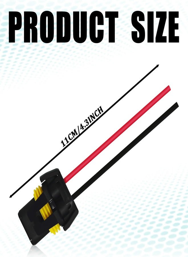 HHZL Headlight Connector Plug Fog Light Headlight Wiring Harness Pigtail Sockets Female Adapter Kit for 9005 9006 9012 HB3 HB4, Headlamp Wire Harness Plug Socket Connector for Car Accessories (2PCS) - Image 2