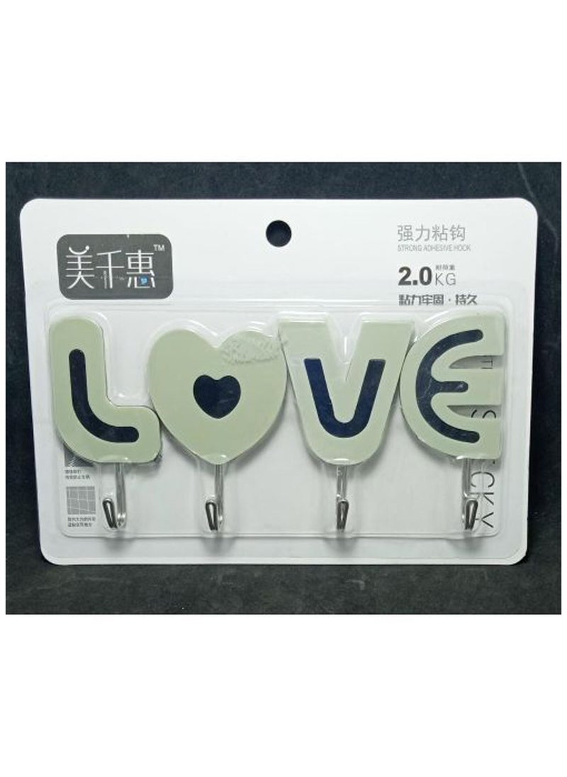 Small Hook For All Purposes - Love Style 4 pcs - 2 pack  - Image 3