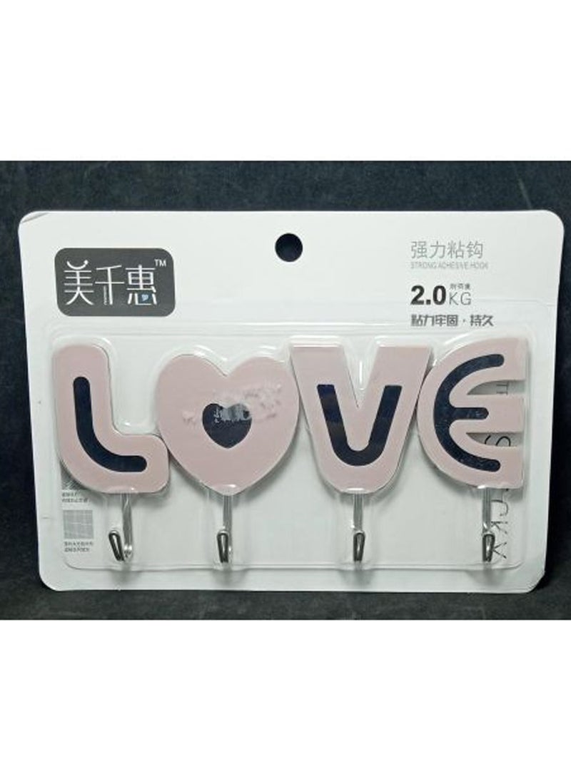 Small Hook For All Purposes - Love Style 4 pcs - 2 pack  - Image 4