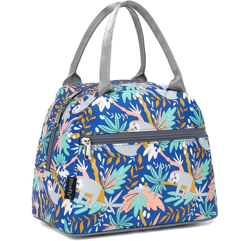 FlowFly FlowFly Insulated Lunch Cooler Bag  Tote Bag Organizer for WomenMen Sloth 