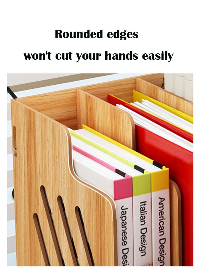 Arabest Wooden Organizer With Drawer Office Pencil Holder For Desk Multifunctional Tabletop Storage Case  - Image 3