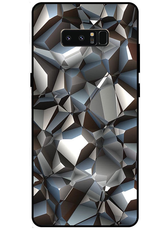 EYE CATCH - Protective Case Cover For Samsung Galaxy Note 8 Smart Series Printed Protective Case Cover for Samsung Galaxy Note 8 3D Grey Pattern - Image 1