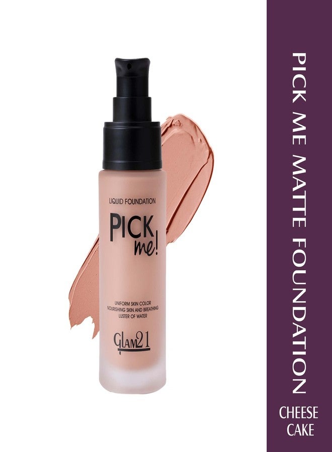 جلام 21، اختاري كريم الأساس المطفأ "بيك مي!" لبشرة متألقة فورية خالية من العيوب مع تغطية مطفأة تدوم طويلاً | يزيد من تهوية البشرة | F6514، درجة اللون 02 - Image 3