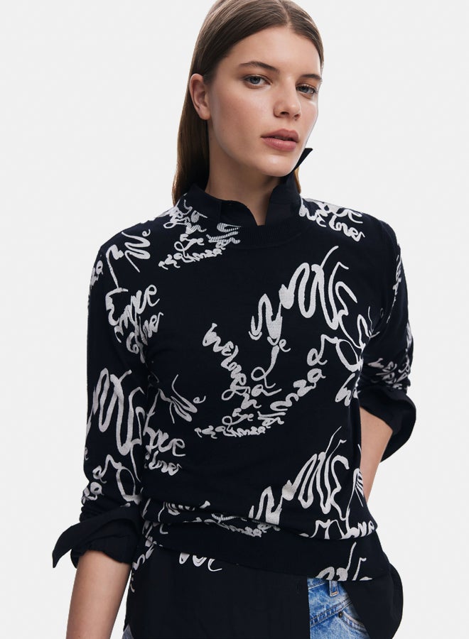 DESIGUAL Fine Lettering Sweater  - Image 4