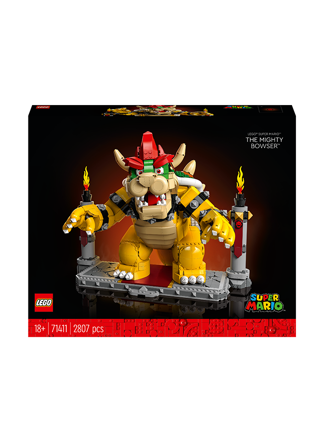 LEGO Super Mario The Mighty Bowser 71411 Building Kit; Collectible Gift For Adult Fans; Features Button-Activated Head-And-Neck Movement And A Fireball Launcher, Plus A Battle Platform For Display (2,807 Pieces)