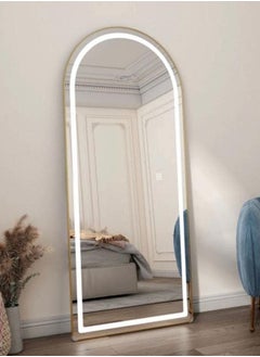 Vparty Golden Arch Full-Length Mirror with 3-Color LED Light, Elegant Modern Design, Large Floor Mirror (160 x 70 cm) for Bedroom, Living Room, Hallway, Vanity, Dressing Room, Home Decor, and Contemporary Interior Design  - Image 3