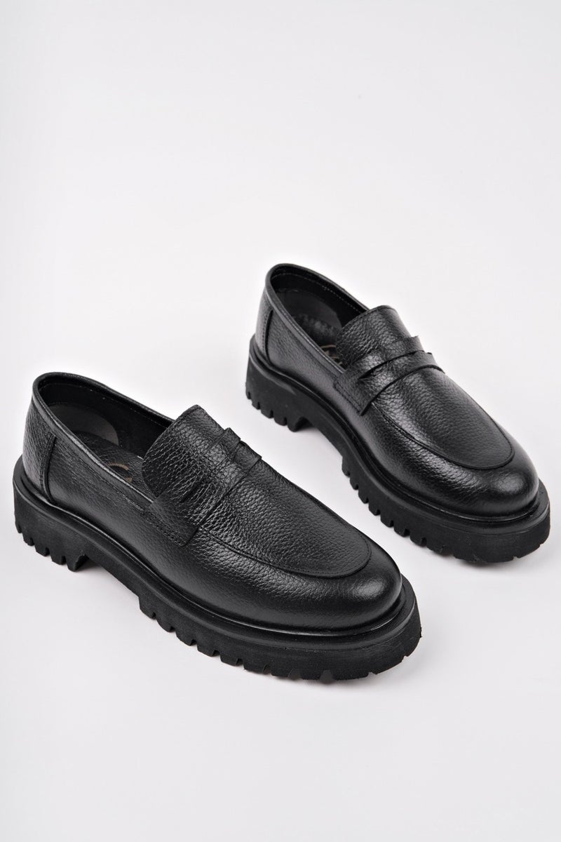 muggo Paradise Genuine Leather Thick Sole Daily Casual Moccasin Women's Loafer Shoes  - Image 3