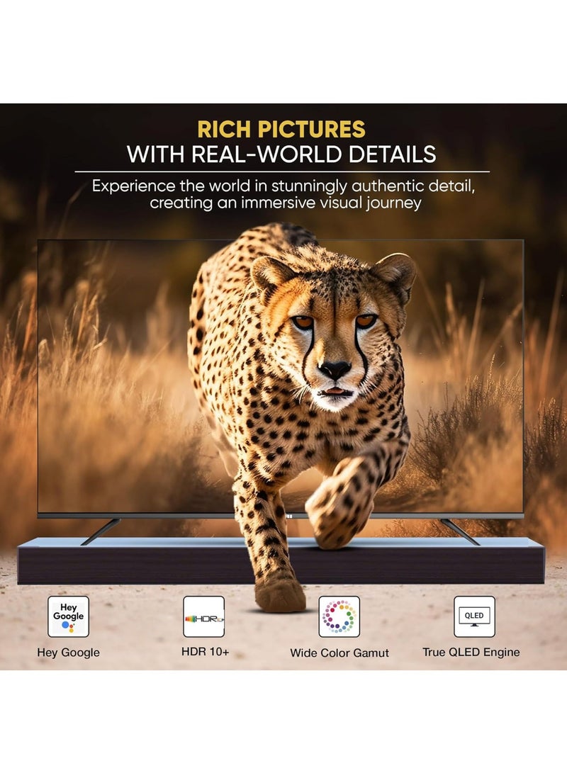 NIKAI 65 Inch QLED WebOS 4K Smart UHD TV, Hands-Free Voice Control, Dolby Digital, Built-in Wi-Fi, Bluetooth, High Colour Gamut, Effortless Connectivity With Android & Apple Devices, 60Hz, Model Year 2025, 2 Year Warranty, NIK65MEU4QLED Black - Image 4