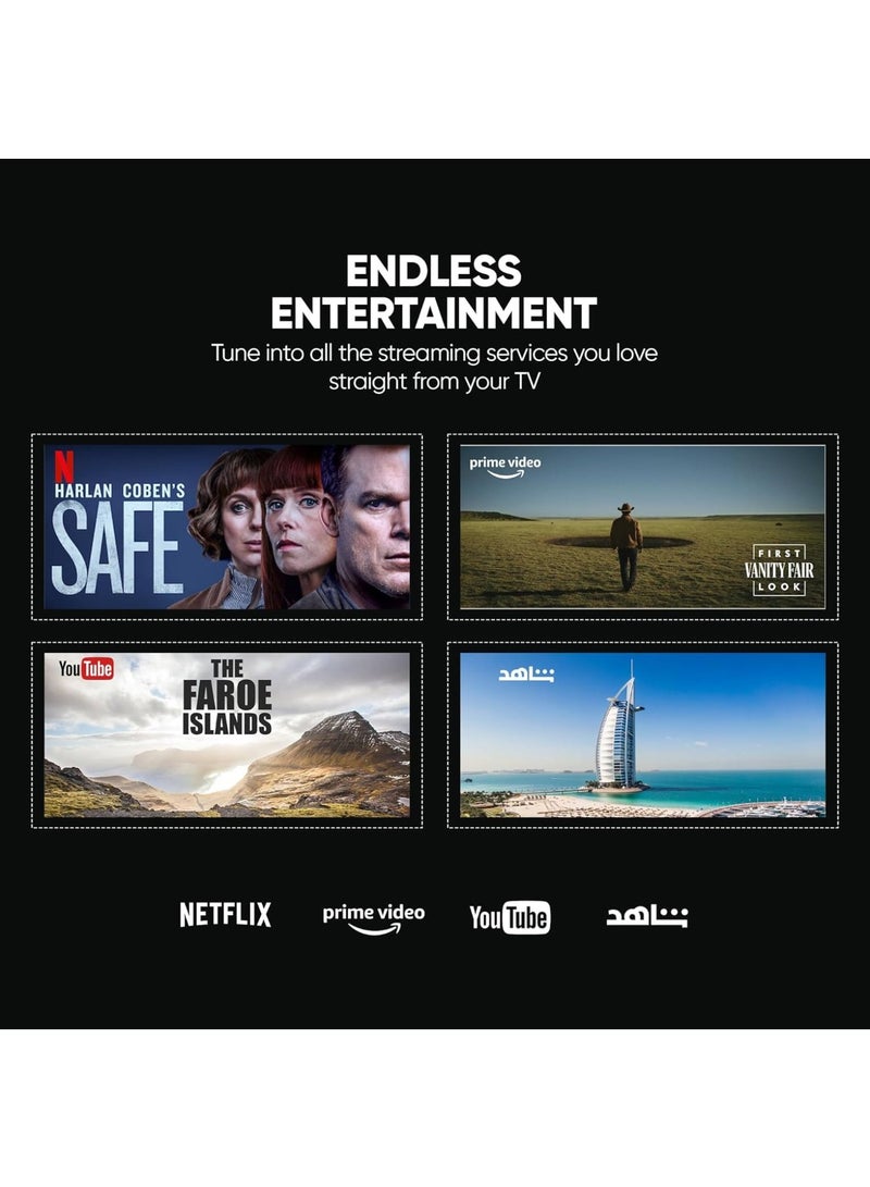 NIKAI 65 Inch QLED WebOS 4K Smart UHD TV, Hands-Free Voice Control, Dolby Digital, Built-in Wi-Fi, Bluetooth, High Colour Gamut, Effortless Connectivity With Android & Apple Devices, 60Hz, Model Year 2025, 2 Year Warranty, NIK65MEU4QLED Black - Image 2