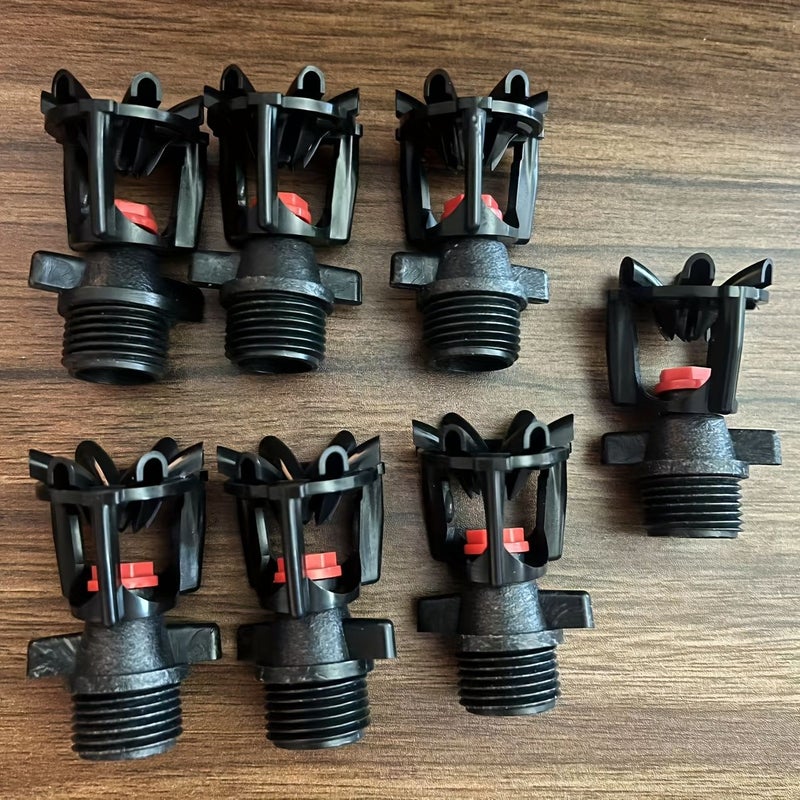 7 Pieces ABS Lawn Sprinkler 1/2 Inch Male Thread 360° Automatic Rotating Garden Irrigation - Image 5
