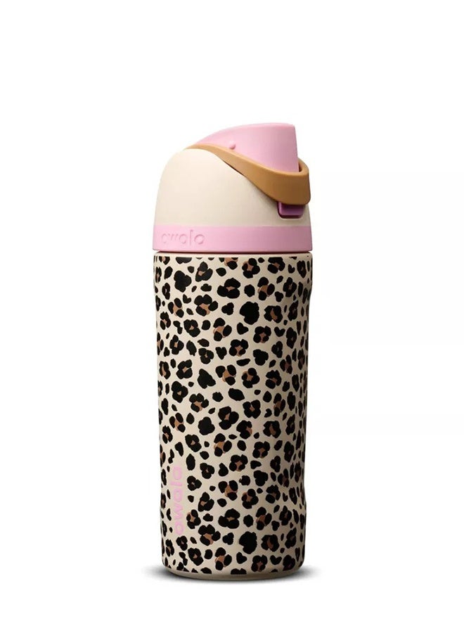 Cat & Jack 16oz Kids FreeSip Insulated Stainless Steel Water Bottle – Push Button Flip Lid with Lift-to-Unlock Safety Lock BPA Free - Image 1