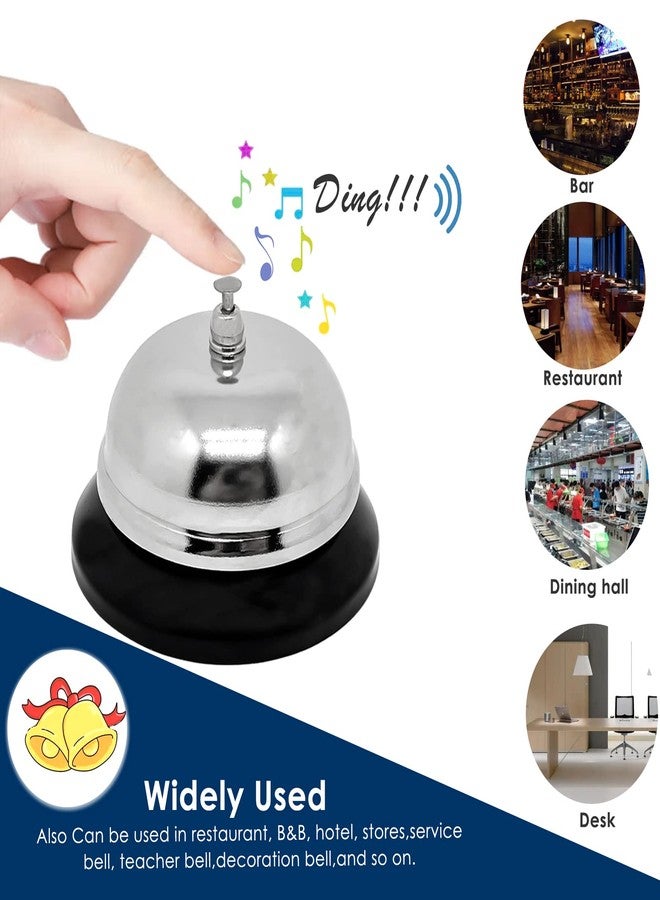 ERDANER 1pcs Call Bell, Service Bell, Loud and Clear Ring Stainless Steel Metal Counter Service Bell,for Hotels, Schools, Restaurants,Reception Areas(Small Size) - Image 5