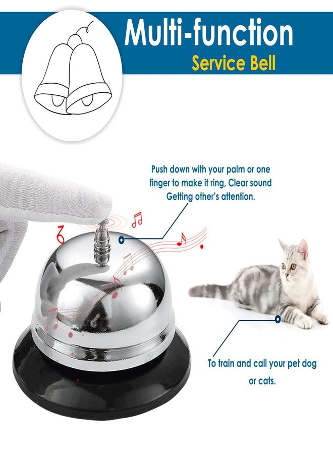 ERDANER 1pcs Call Bell, Service Bell, Loud and Clear Ring Stainless Steel Metal Counter Service Bell,for Hotels, Schools, Restaurants,Reception Areas(Small Size) - Image 3