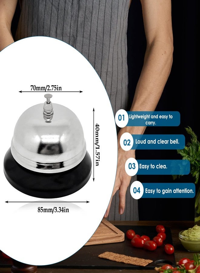 ERDANER 1pcs Call Bell, Service Bell, Loud and Clear Ring Stainless Steel Metal Counter Service Bell,for Hotels, Schools, Restaurants,Reception Areas(Small Size) - Image 4