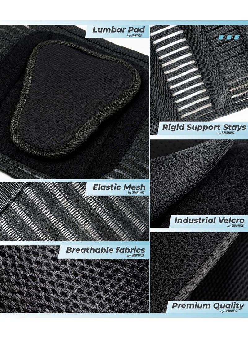 Zikra Back Brace for Lower Back Pain, Immediate Relief from Sciatica, Herniated Disc, Scoliosis, Breathable Design With Lumbar Support Pad, Back Support Brace for Home, Lifting, Work, XL - Image 5