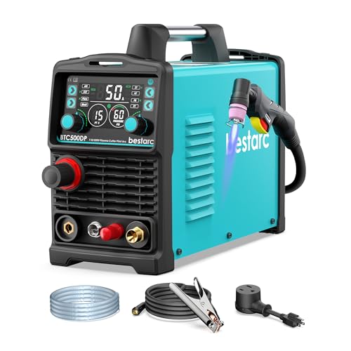 bestarc Plasma Cutter, [Pilot Arc][Large LED Display][Air Sensor] 50A bestarc Plasma Cutter Machine 110/220V Dual Voltage, 1/2 Inch Clean Cut 4/5 Inch Max Cut, Post Flow Mesh, 2T/4T for Beginners DIY - Image 1