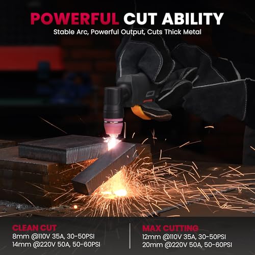 bestarc Plasma Cutter, [Pilot Arc][Large LED Display][Air Sensor] 50A bestarc Plasma Cutter Machine 110/220V Dual Voltage, 1/2 Inch Clean Cut 4/5 Inch Max Cut, Post Flow Mesh, 2T/4T for Beginners DIY - Image 5