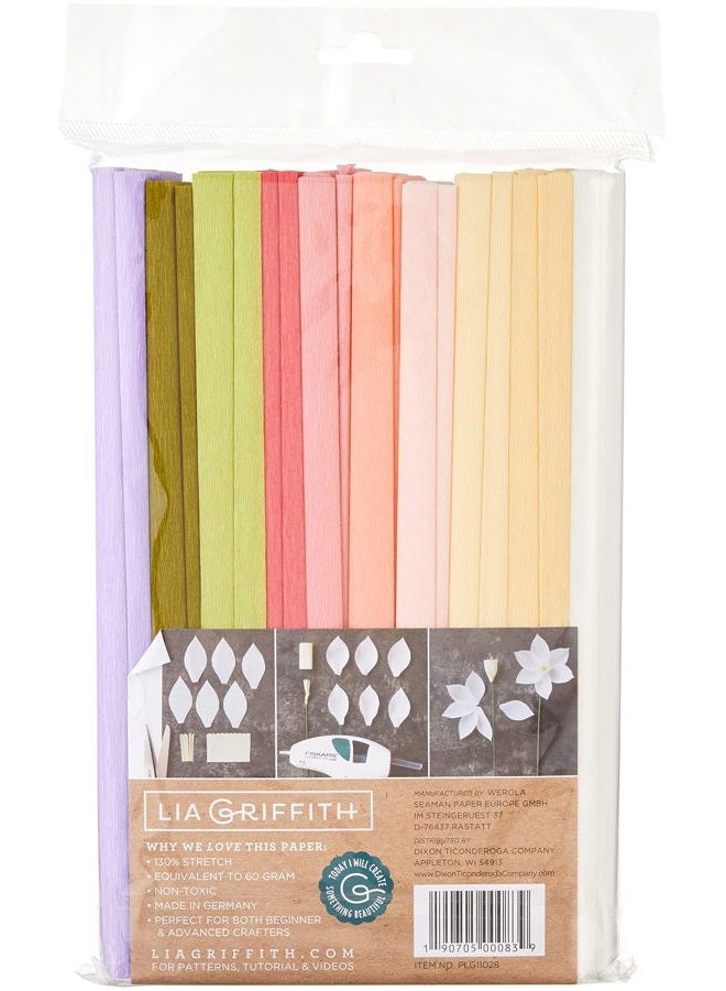 Creativity Inspired Lia Griffith PLG11028 Extra Fine Crepe Paper, 53.3 Total Square Feet, Secret Garden, 10 Count, 10 Count - Image 2