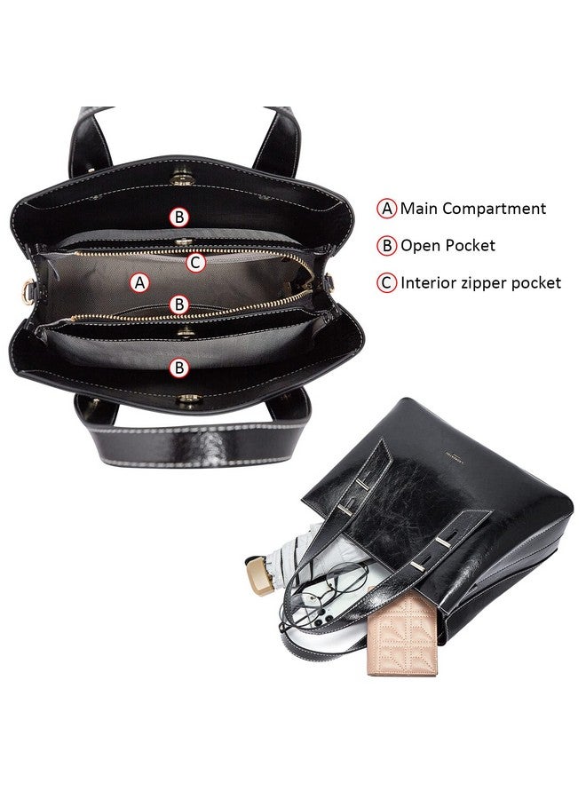 LAORENTOU Women Crossbody Handbags Cow Leather Satchel Handbags for Women Top-handle Shoulder Tote Purses - Image 2