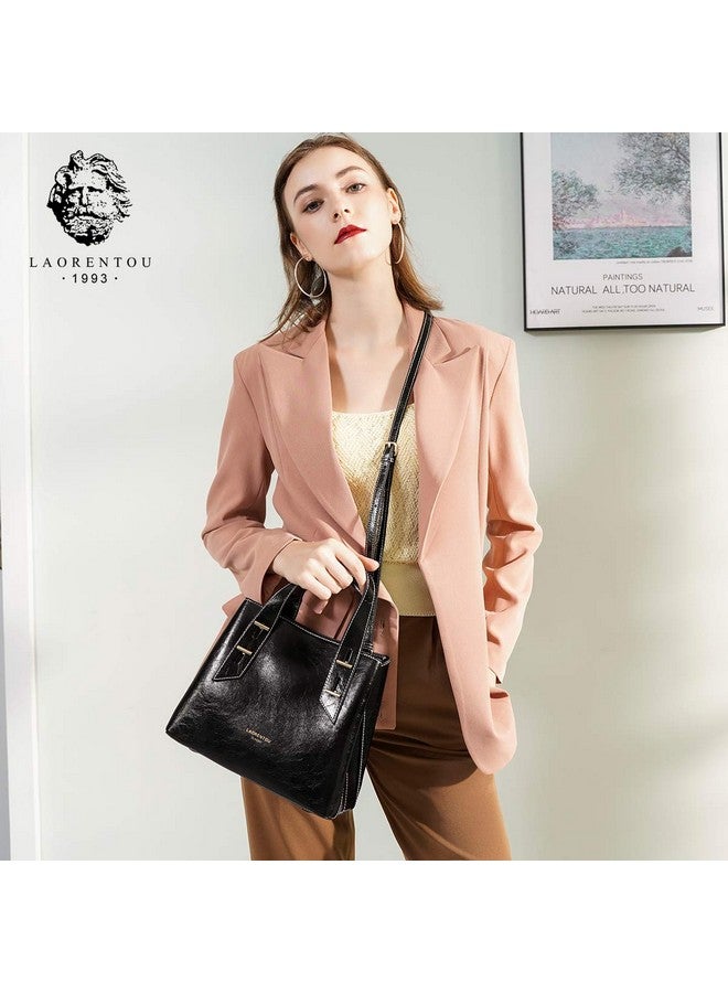 LAORENTOU Women Crossbody Handbags Cow Leather Satchel Handbags for Women Top-handle Shoulder Tote Purses - Image 3