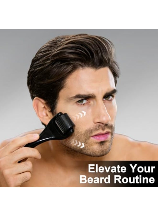 Chabeia Microneedling 540 Derma Roller Dermaroller 1.55mm Titanium Face Beard Roller (Black Handle+ Black Roller) - Image 4